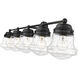 Vaughn 5 Light 40.75 inch Matte Black Vanity Wall Light