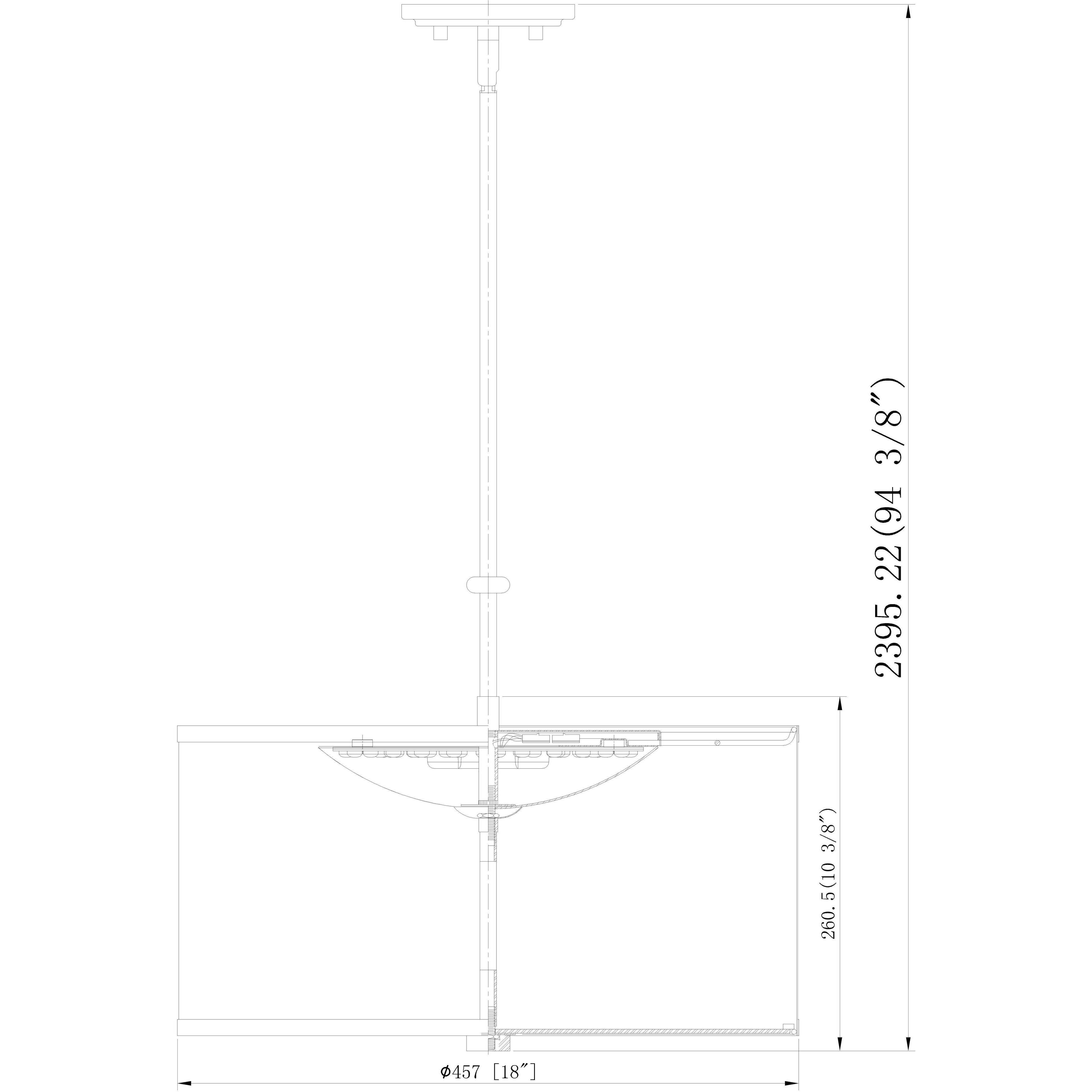 Linden LED 18 inch Modern Gold Pendant Ceiling Light