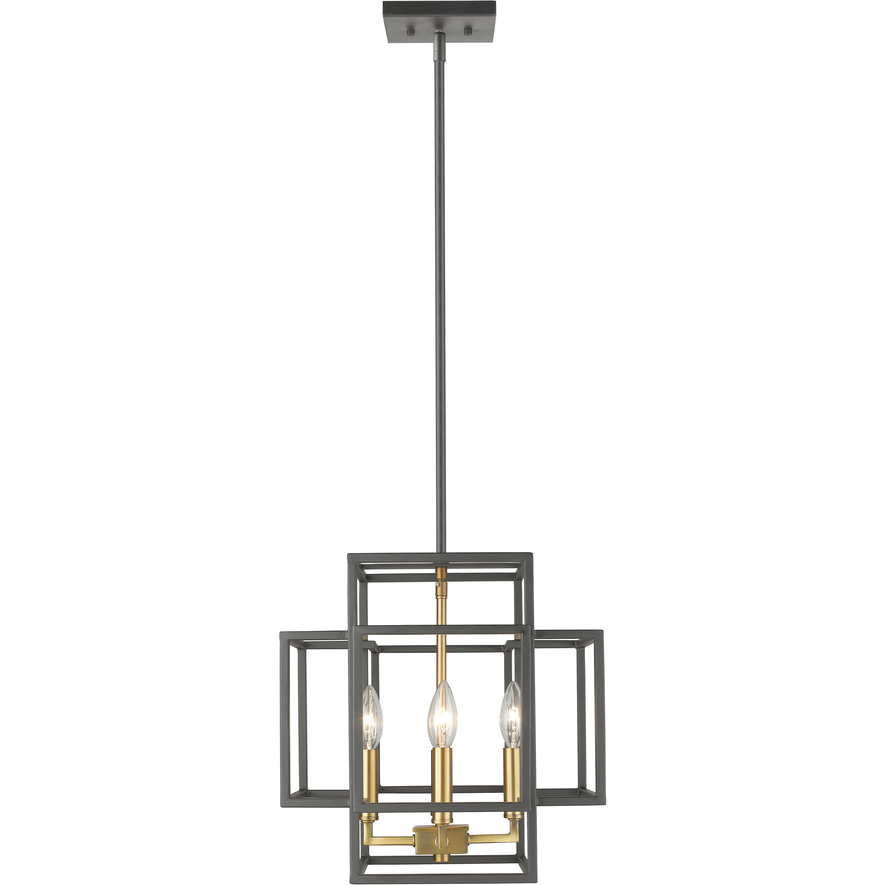 Titania 4 Light 14 inch Bronze and Olde Brass Pendant Ceiling Light