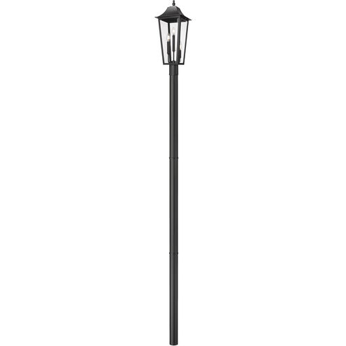 Gannon 3 Light 120.75 inch Black Outdoor Post Mounted Fixture in G9