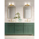 Burk 2 Light 13.75 inch Luxe Gold Bath Vanity Light Wall Light