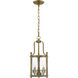 Wyndham 3 Light 8.5 inch Heirloom Brass Chandelier Ceiling Light