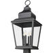 Raphael 4 Light 31.75 inch Sand Black Outdoor Post Mount Fixture in Soft Sand Black