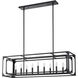 Easton 9 Light 44 inch Matte Black Linear Chandelier Ceiling Light