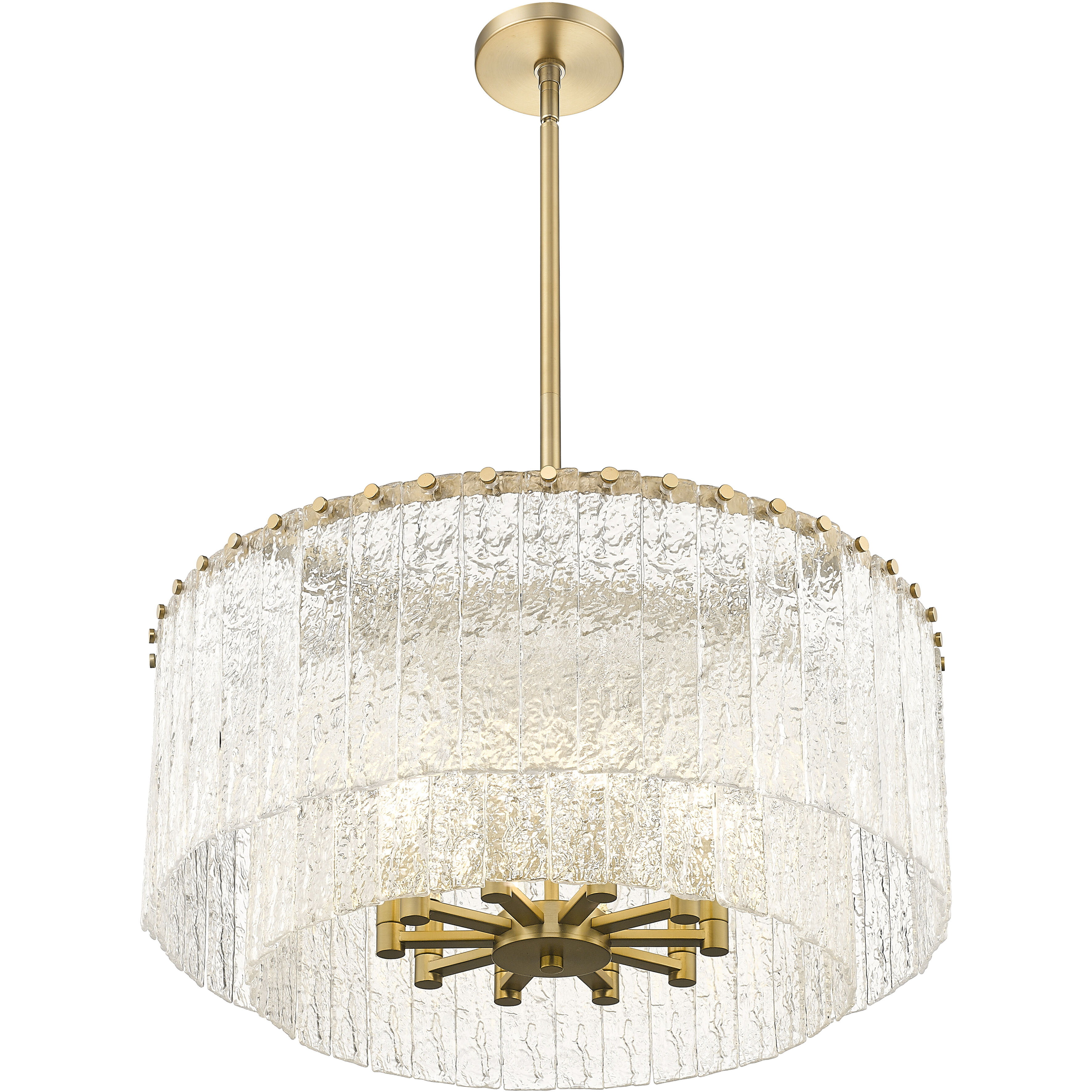 Glacier 10 Light 27.5 inch Modern Gold Pendant Ceiling Light