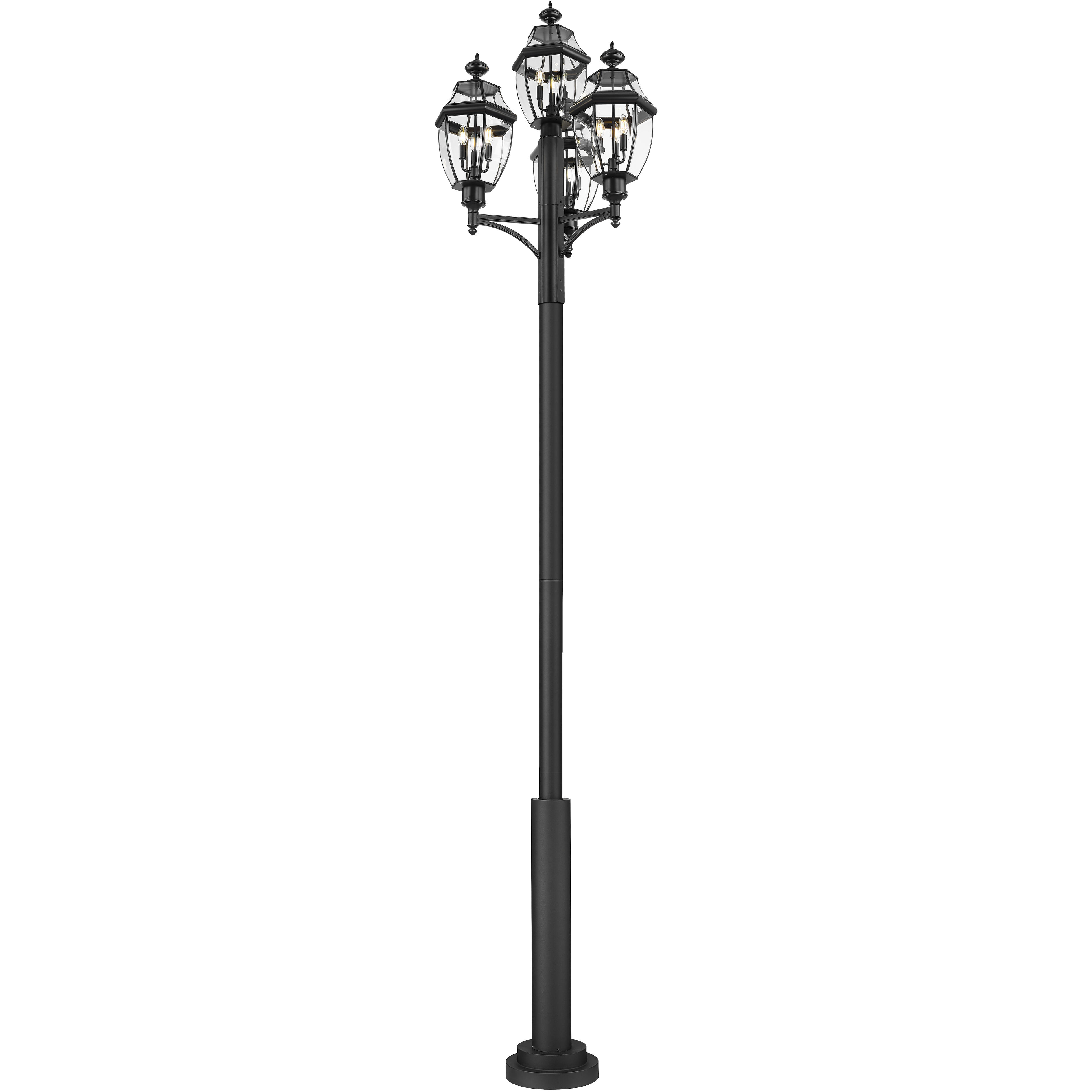 Westover 12 Light 138.25 inch Black Outdoor Post Mounted Fixture in G9