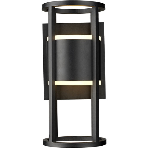 Luca LED 12 inch Black Outdoor Wall Light