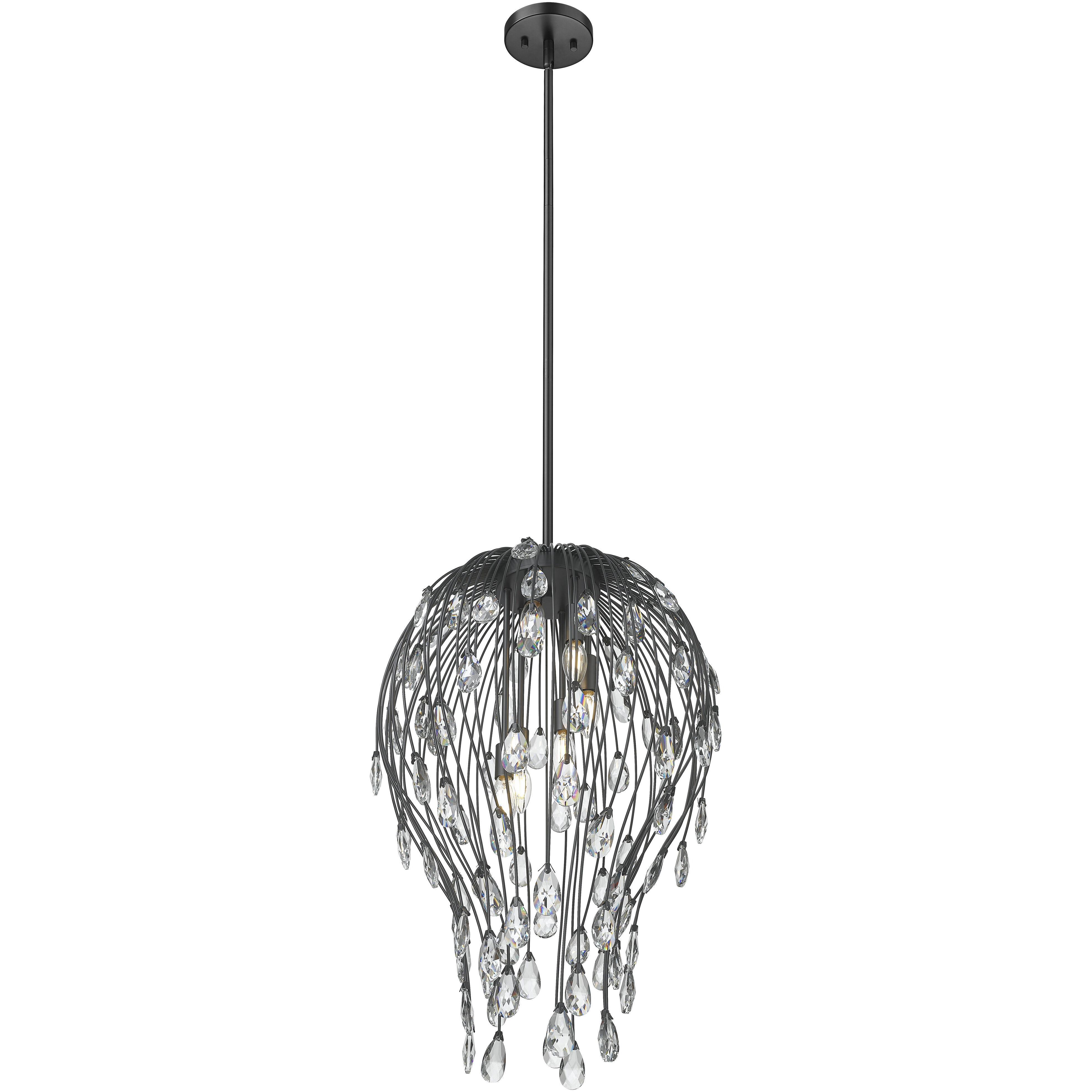 Gabriella 6 Light 18 inch Matte Black Pendant Ceiling Light