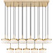 Renaud LED 46.75 inch Modern Gold Linear Chandelier Ceiling Light