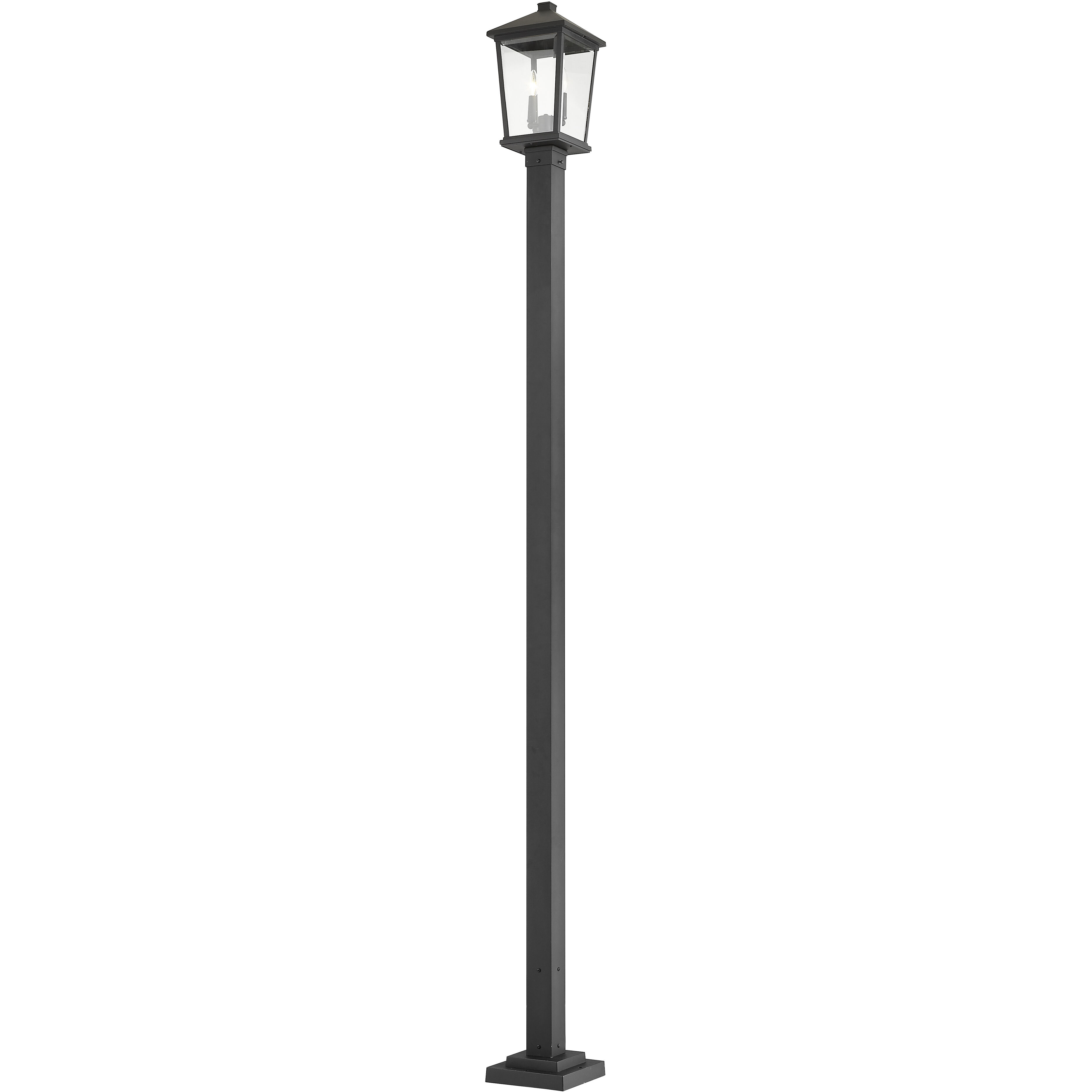 Beacon 2 Light 104.5 inch Black Outdoor Post Mounted Fixture in 17.25