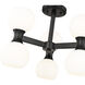 Artemis 6 Light 18 inch Matte Black Semi Flush Mount Ceiling Light