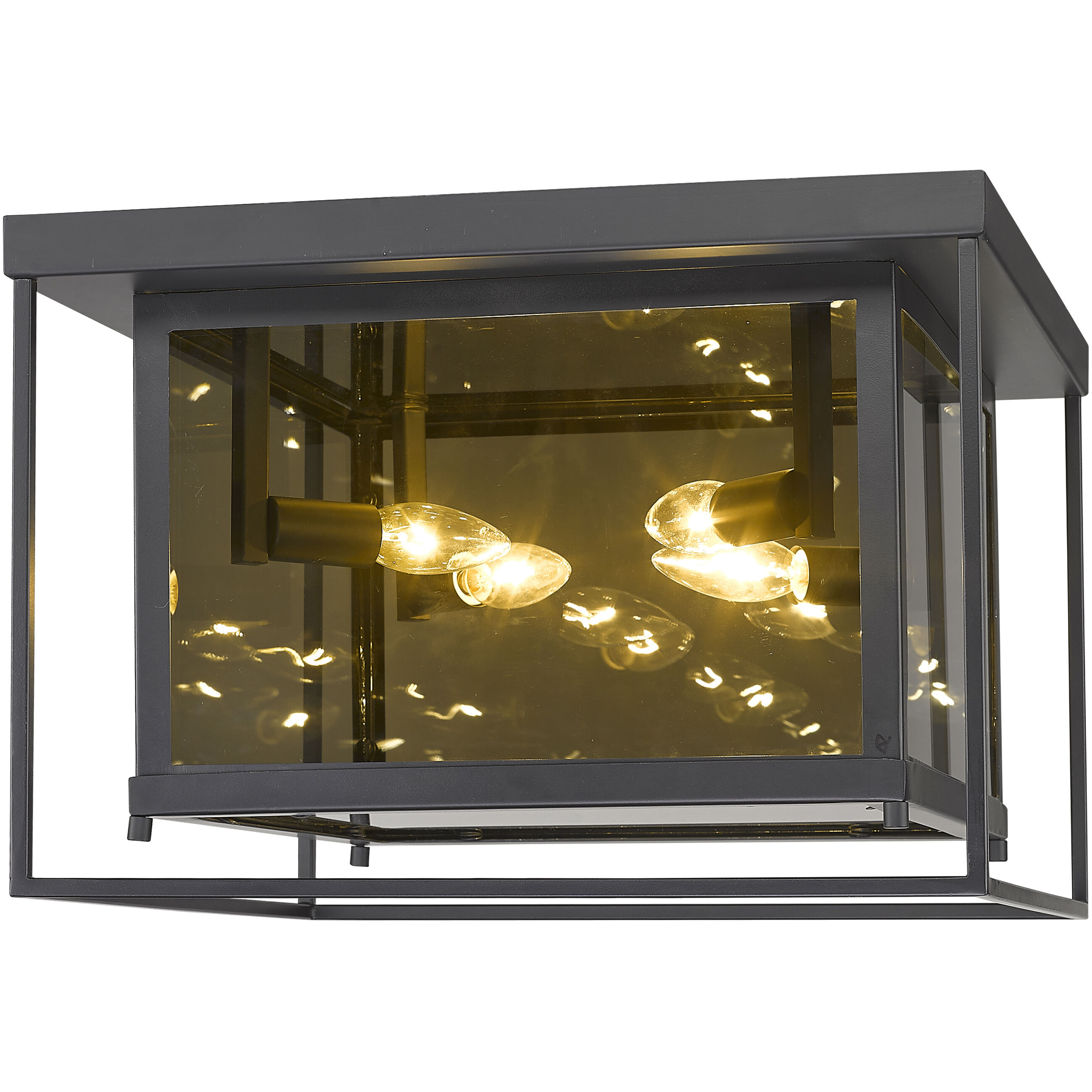 Infinity 4 Light 16 inch Misty Charcoal Flush Mount Ceiling Light