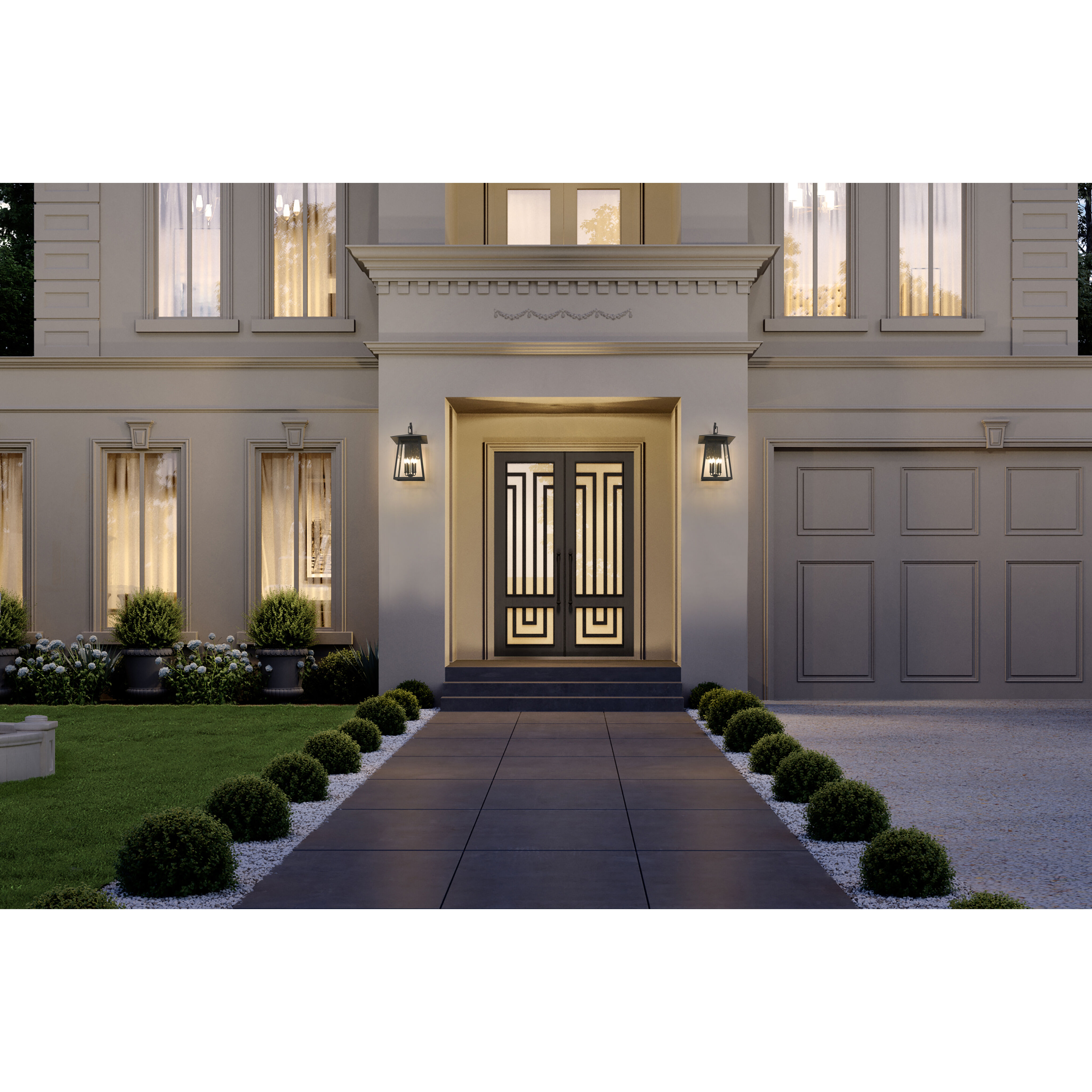 Rainer Outdoor Wall Light in Black, G9