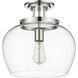 Joliet 1 Light 13 inch Chrome Semi Flush Mount Ceiling Light