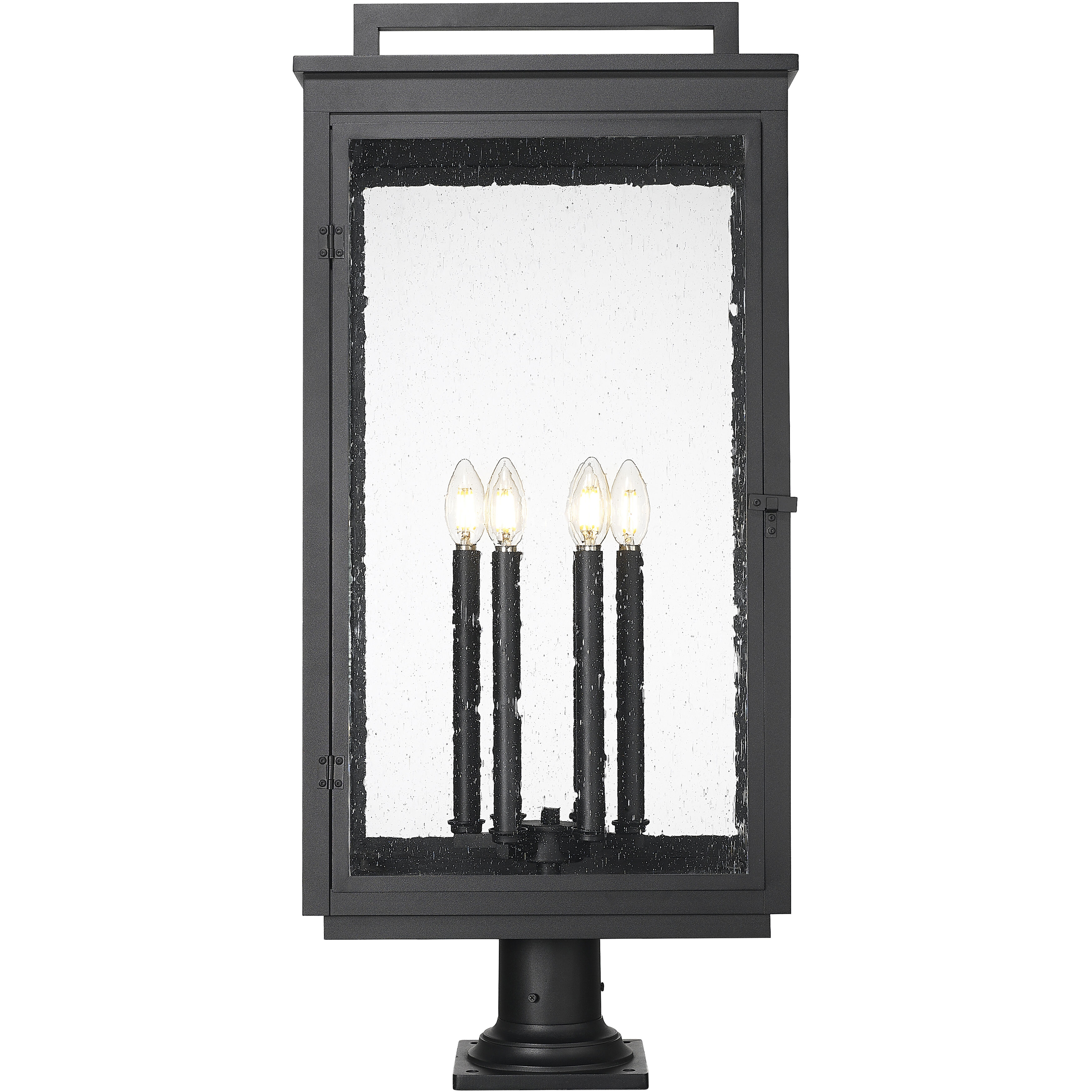 Hartwell 6 Light 34.75 inch Sand Black Outdoor Pier Mounted Fixture