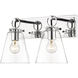 Harper 2 Light 15.5 inch Chrome Vanity Wall Light