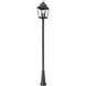 Raphael 4 Light 127 inch Sand Black Outdoor Post Mounted Fixture in Soft Sand Black