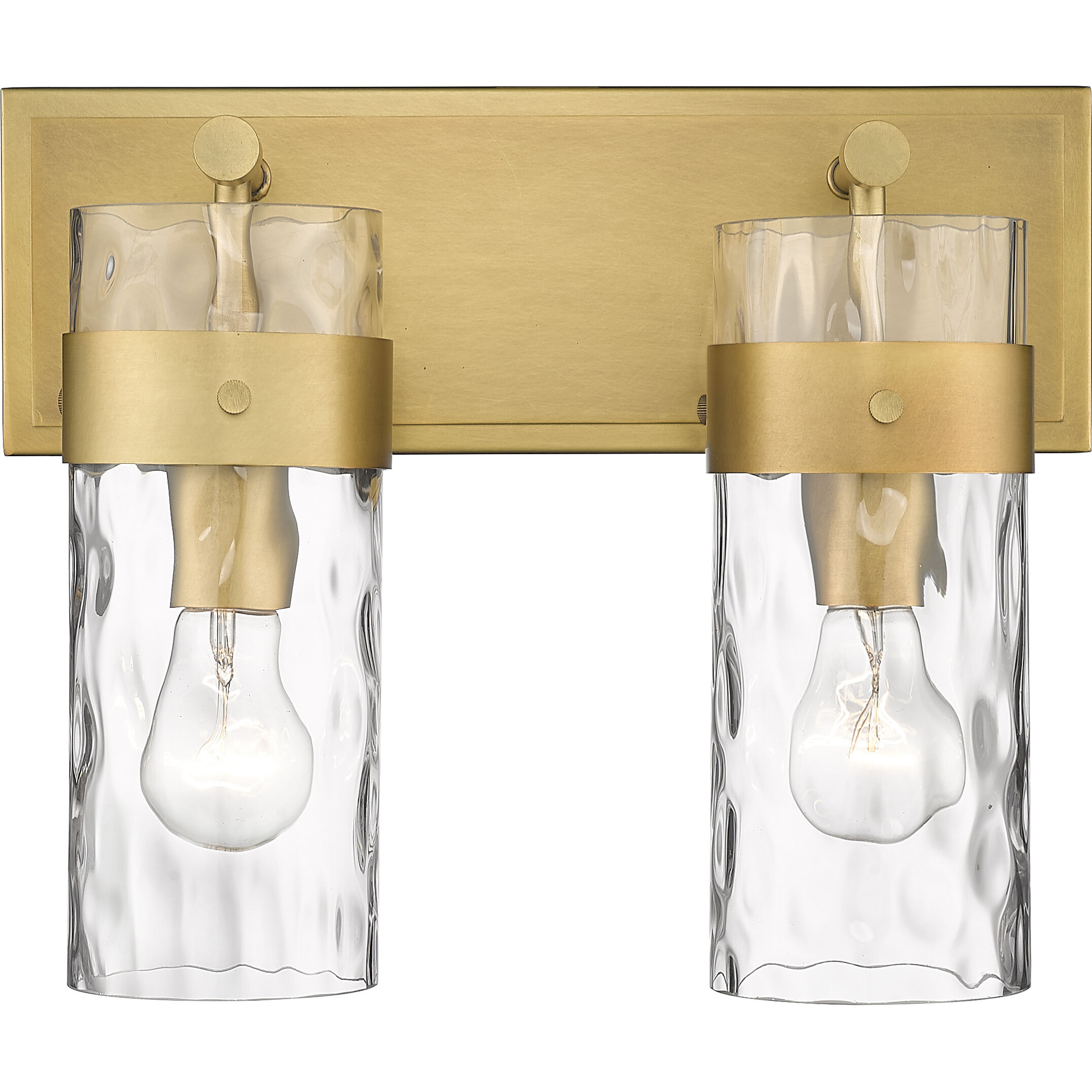 Fontaine 2 Light 14 inch Rubbed Brass Vanity Wall Light in Rubbed Bronze