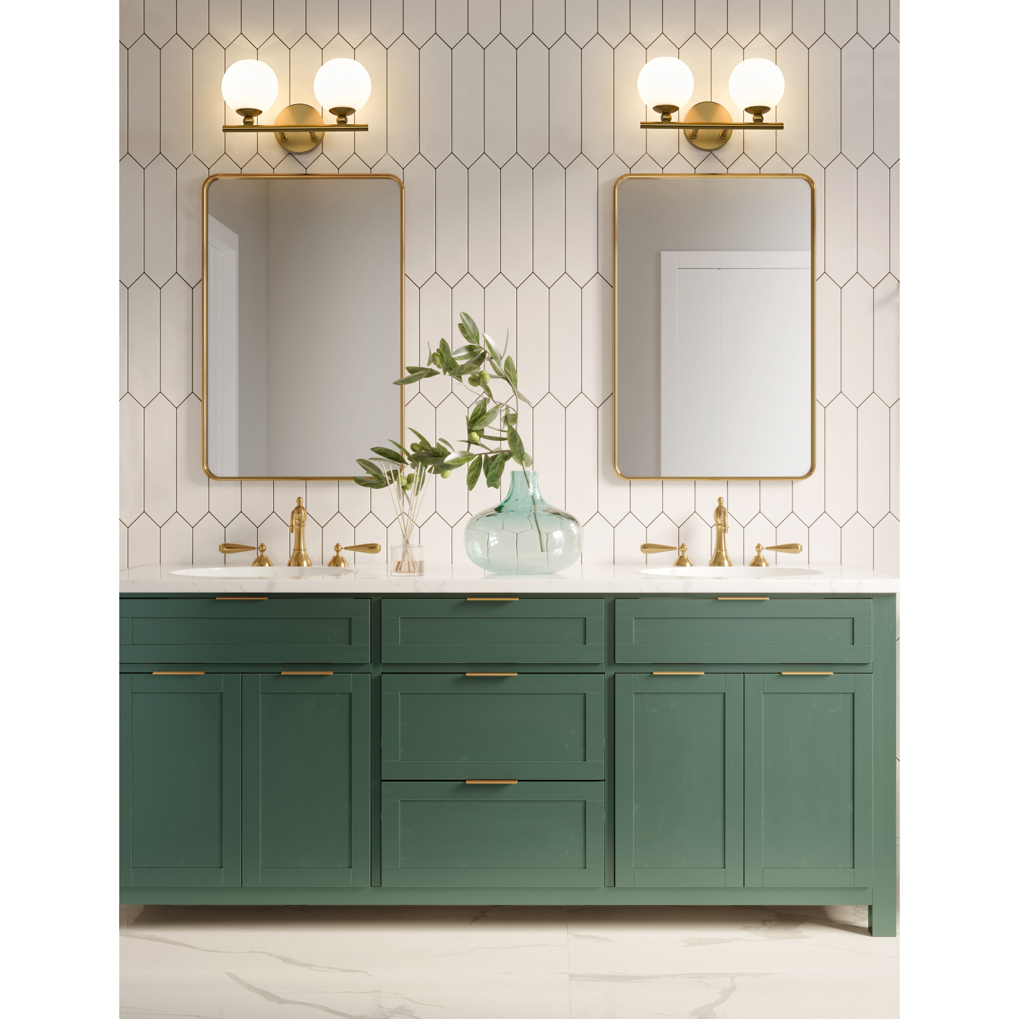 Neoma 2 Light 13.5 inch Modern Gold Vanity Wall Light