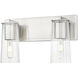 Titus 2 Light 16 inch Brushed Nickel Bath Vanity Light Wall Light