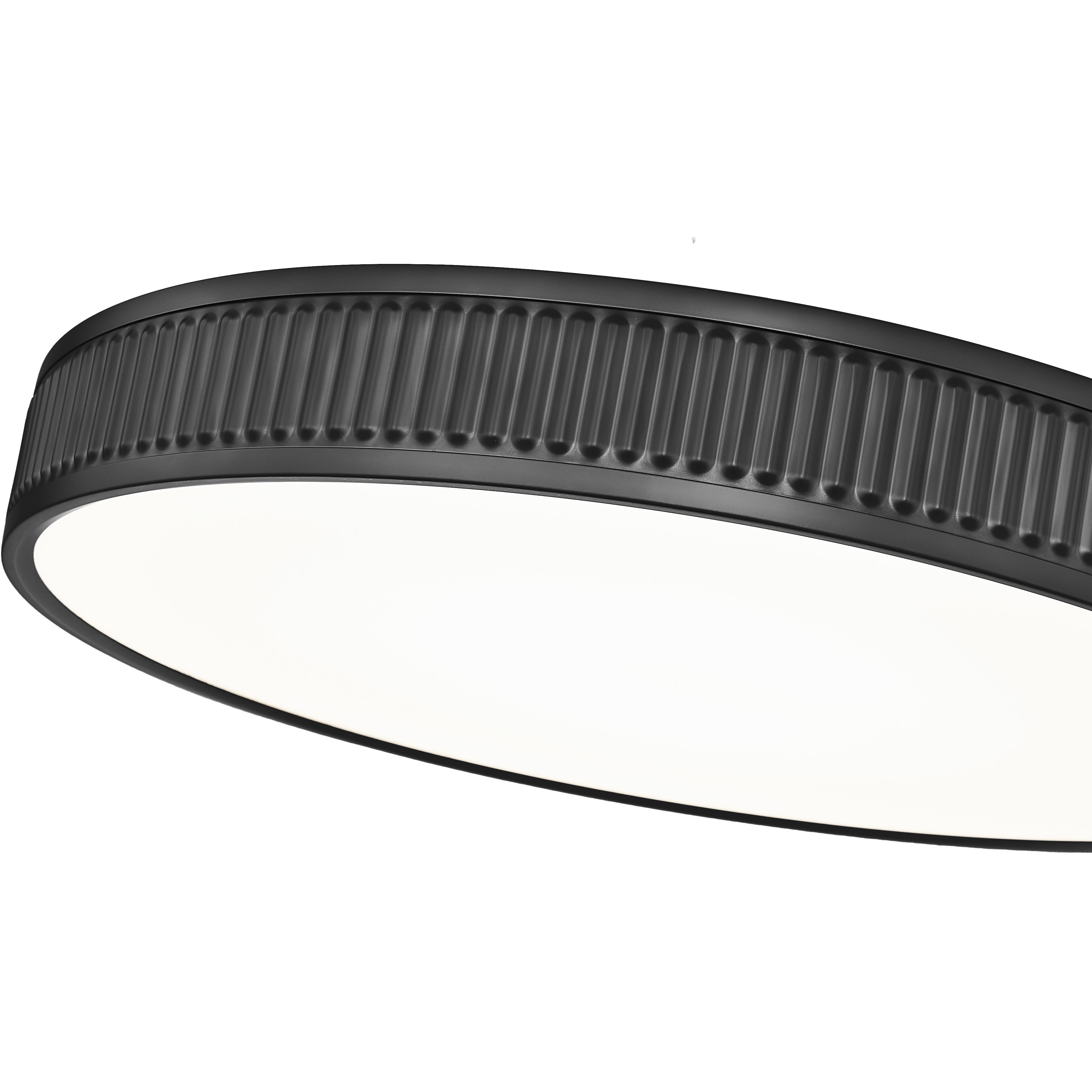 Stari LED 20.75 inch Matte Black Flush Mount Ceiling Light