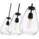 Ayra 3 Light 36 inch Matte Black Linear Chandelier Ceiling Light