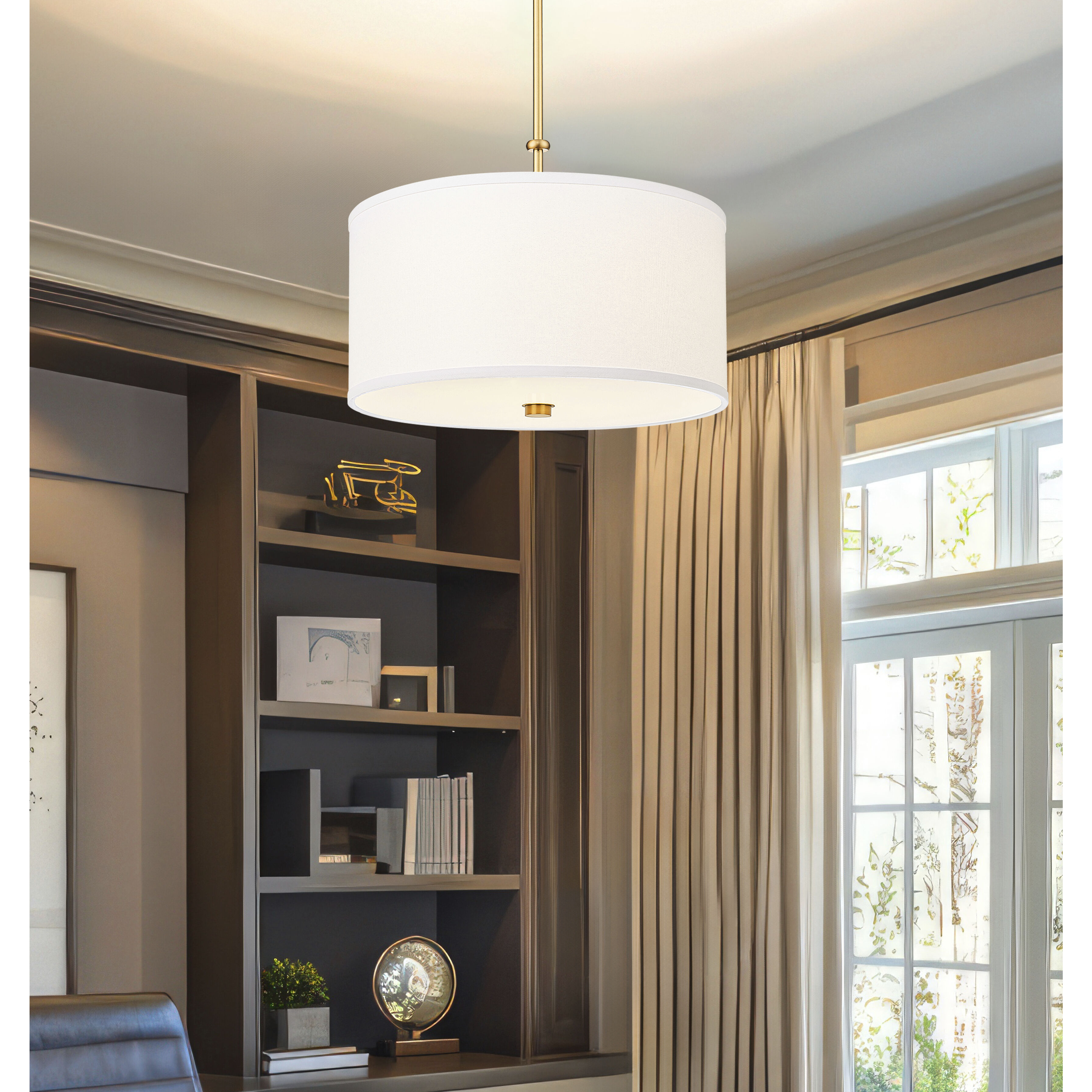 Linden LED 18 inch Modern Gold Pendant Ceiling Light