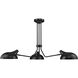 Bellamy 3 Light 46 inch Matte Black Semi Flush Mount Ceiling Light