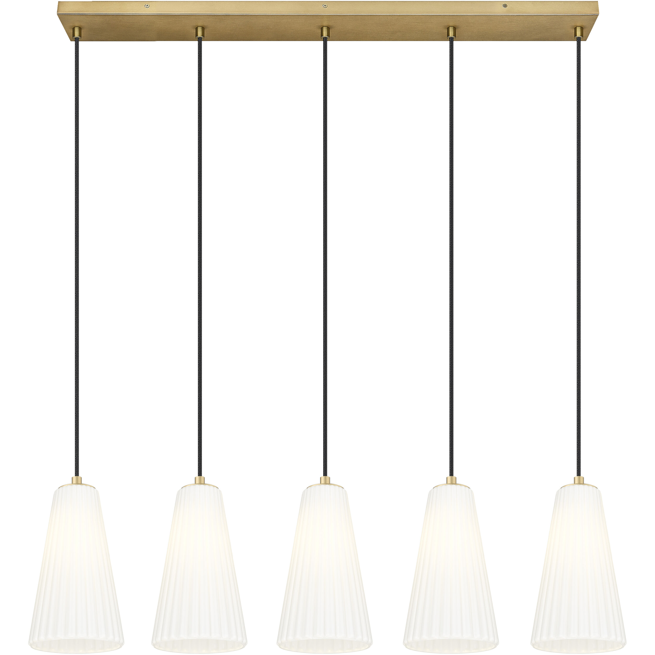 Farrell 5 Light 42 inch Modern Gold Linear Chandelier Ceiling Light