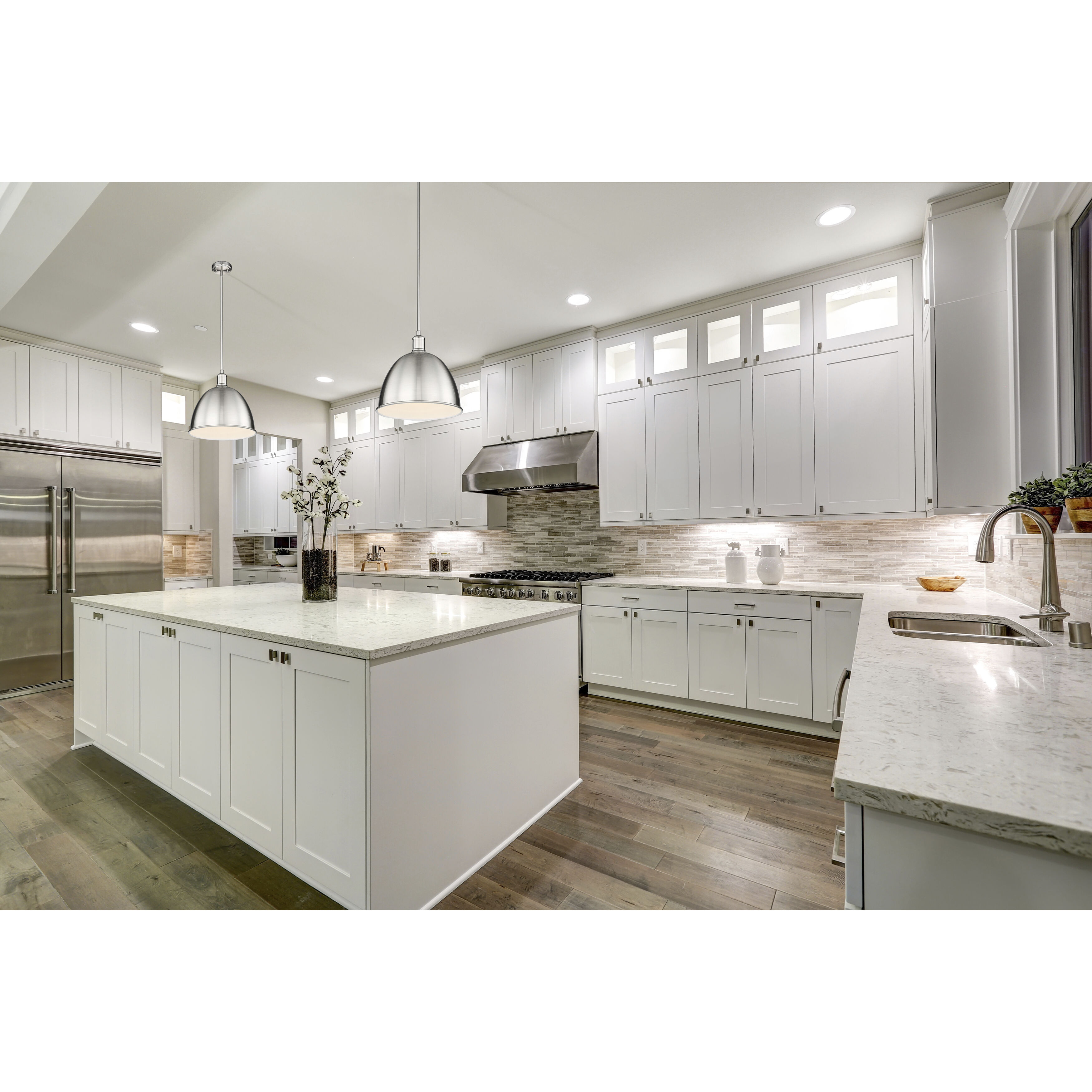 Sawyer 1 Light 12.5 inch Brushed Nickel Pendant Ceiling Light