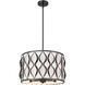 Harden 5 Light 18.25 inch Matte Black Pendant Ceiling Light