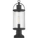 Roundhouse 1 Light 22.5 inch Black Outdoor Pier Mounted Fixture