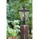 Talbot 3 Light 25.75 inch Black Outdoor Pier Mounted Fixture in Clear Beveled Glass