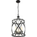 Malcalester 3 Light 14 inch Matte Black and Brushed Nickel Pendant Ceiling Light