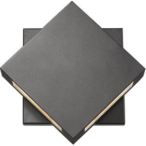 Quadrate LED 9.25 inch Black Outdoor Wall Light