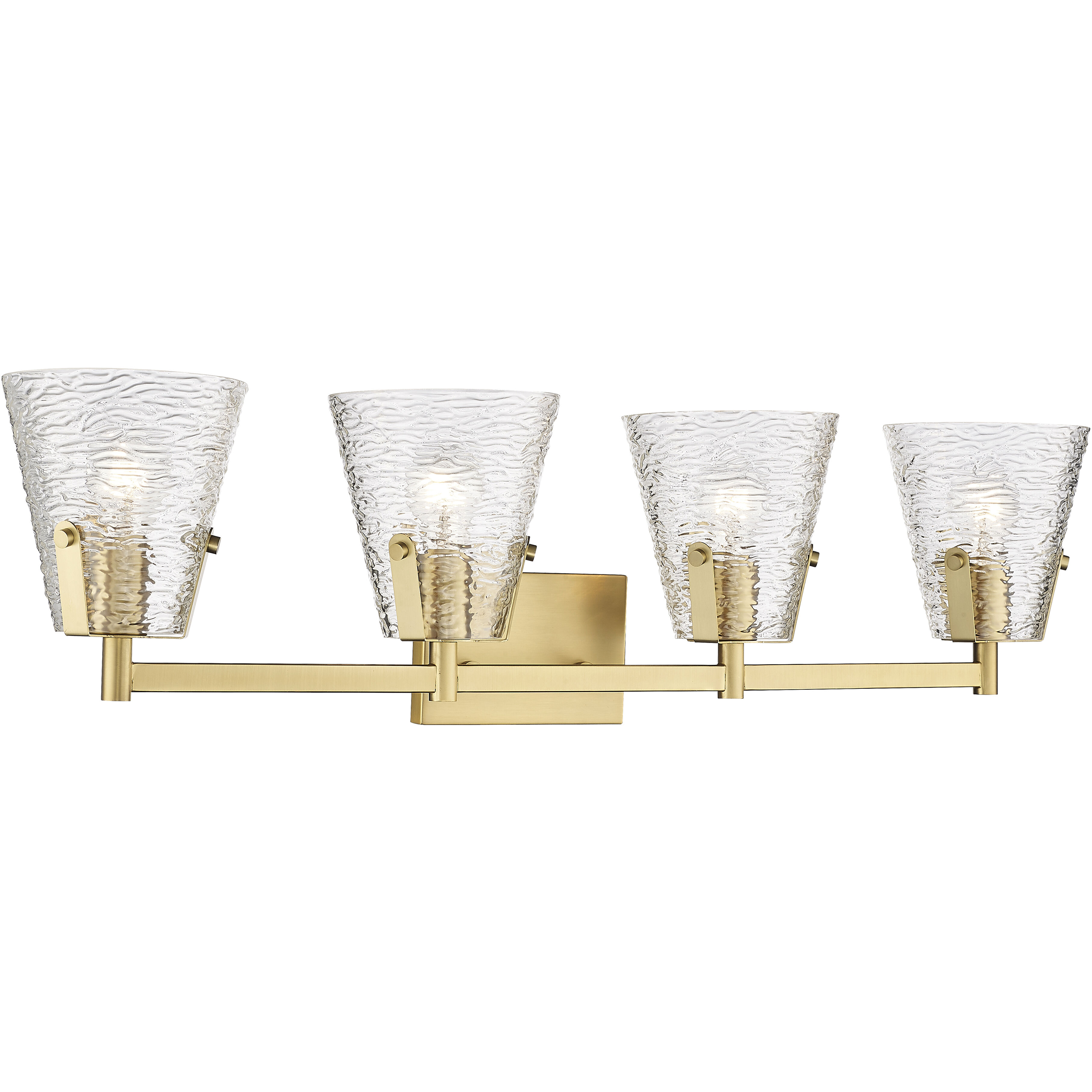 Analia 4 Light 36 inch Modern Gold Vanity Wall Light