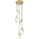 Aimie 5 Light 12 inch Modern Gold Chandelier Ceiling Light