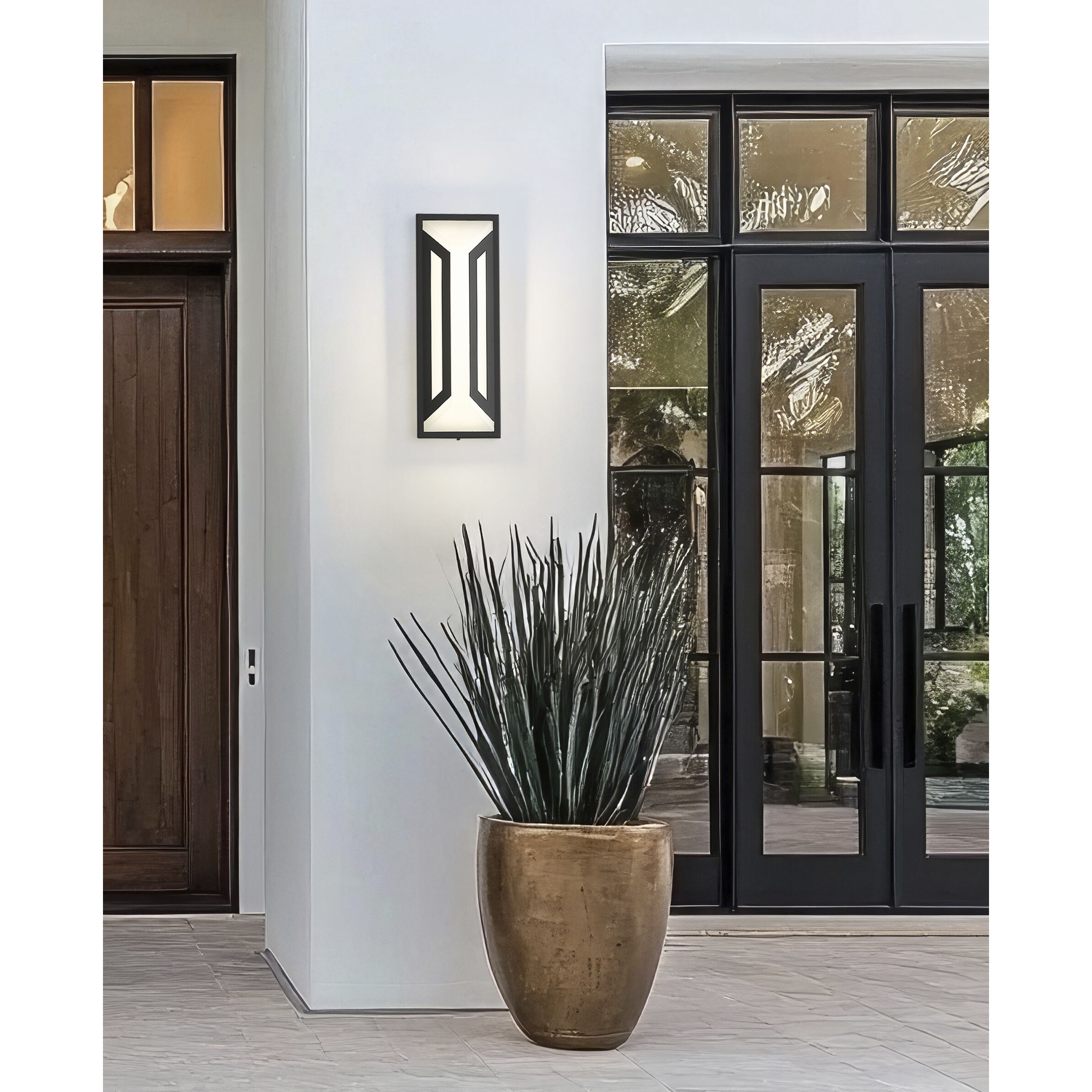 Banff LED 16 inch Sand Black Outdoor Wall Light in Soft Sand Black