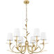 Aslin 6 Light 31 inch Gold Leaf Chandelier Ceiling Light