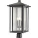 Aspen 3 Light 22.44 inch Black Outdoor Post Mount Fixture