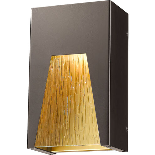 Millenial LED 10 inch Bronze Gold Outdoor Wall Light