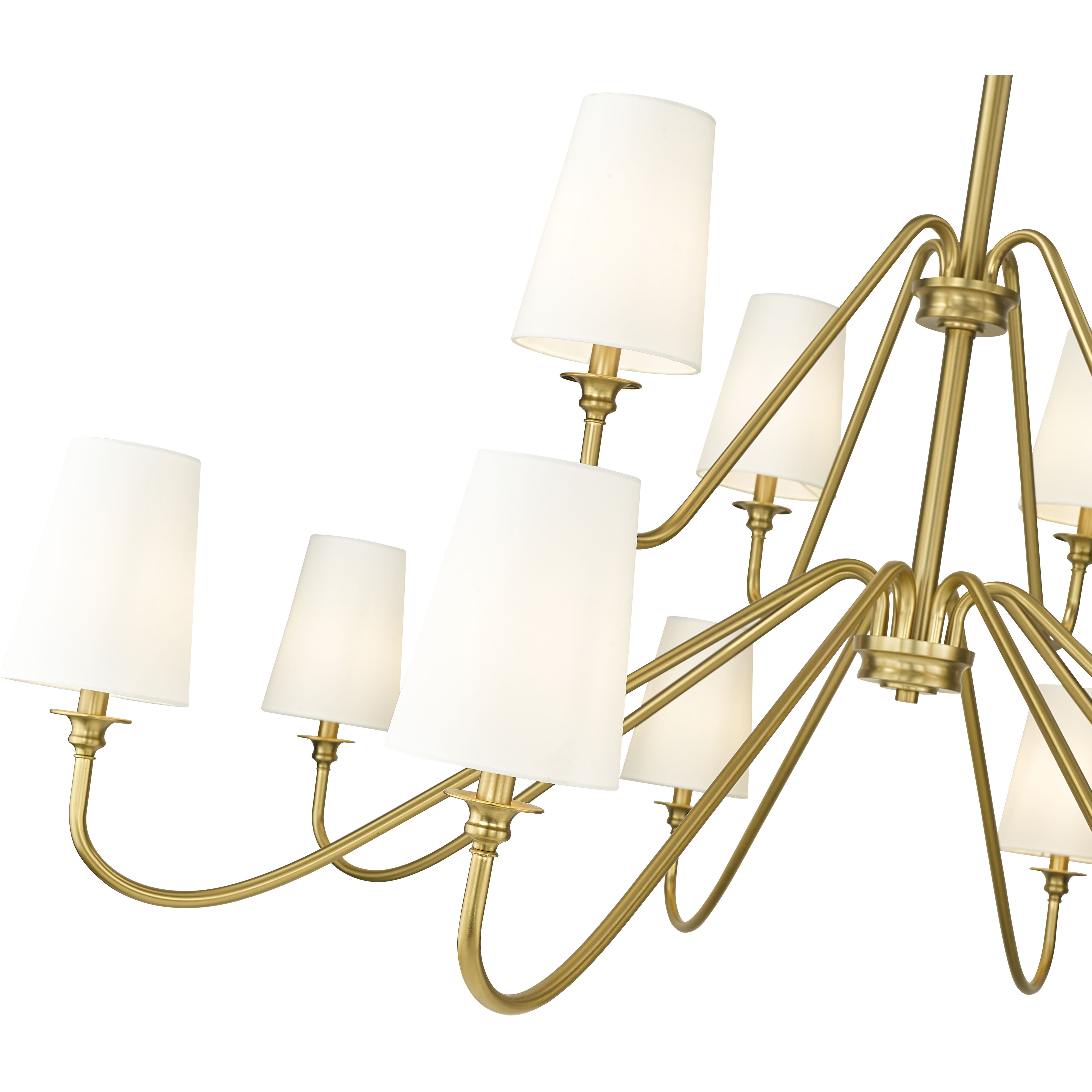 Gianna 12 Light 60.25 inch Modern Gold Chandelier Ceiling Light