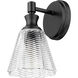 Auden 1 Light 5.75 inch Matte Black Wall Sconce Wall Light