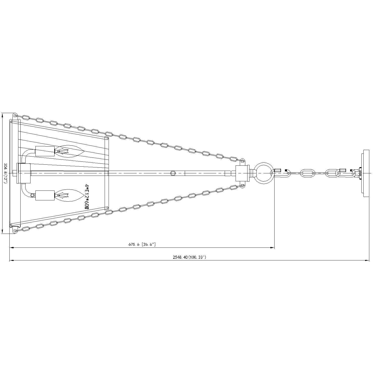 Madeline 4 Light 12 inch Modern Gold Pendant Ceiling Light