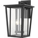 Seoul 2 Light 18.75 inch Black Outdoor Wall Light