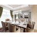 Cayden 7 Light 54 inch Brushed Nickel Linear Chandelier Ceiling Light