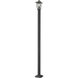 Talbot 1 Light 110 inch Black Outdoor Post Mounted Fixture in Clear Beveled Glass