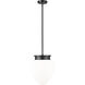 Gideon 1 Light 12.5 inch Matte Black Pendant Ceiling Light