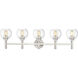 Sutton 5 Light 39.5 inch Brushed Nickel Vanity Wall Light