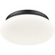 Soleil 1 Light 12 inch Matte Black Flush Mount Ceiling Light